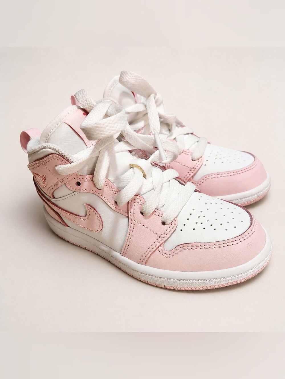 Nike Air Jordan 1 Mid Toddler – Pink & White – Size 11C